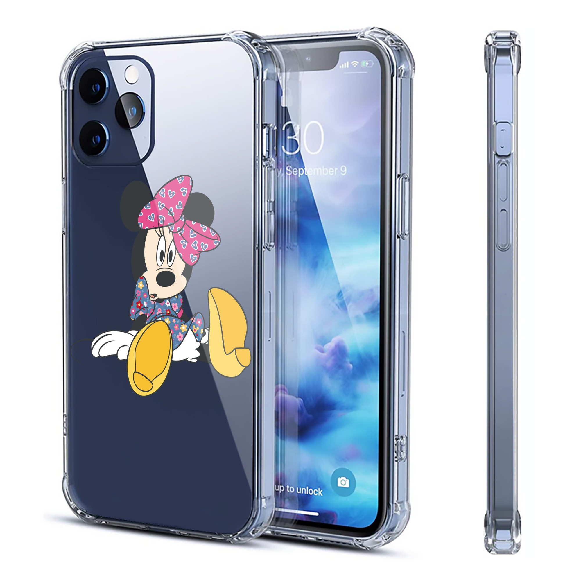 ミッキーマウス Mickey Mouse 【iPhone 12シリーズ対応】透明スマホケース（クリアソフトケース）